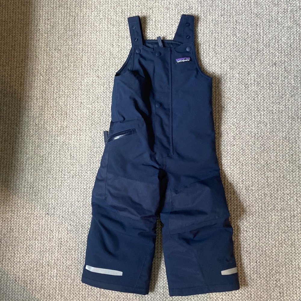 Patagonia Dark Navy Kids Snow Bib Overalls